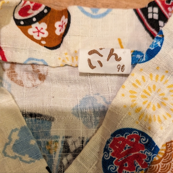 2T toddler yukata summer kimono shorts set jinbei - Picture 3 of 5